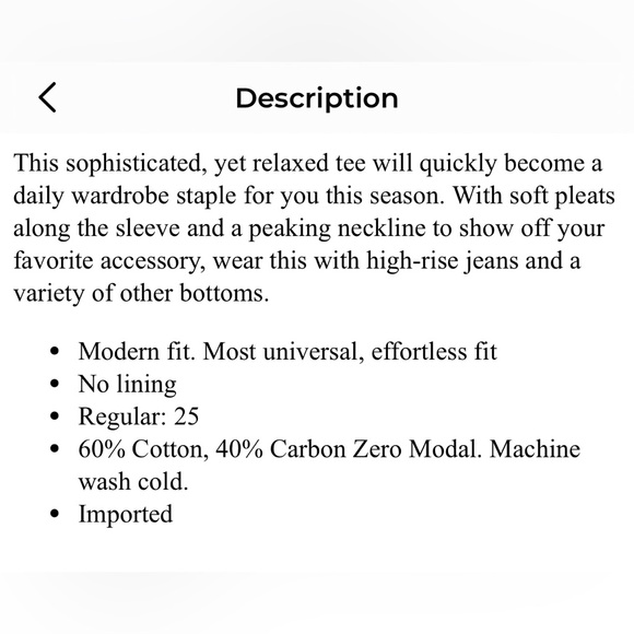 WHBM: Pleated Sleeve Tee - Picture 5 of 12